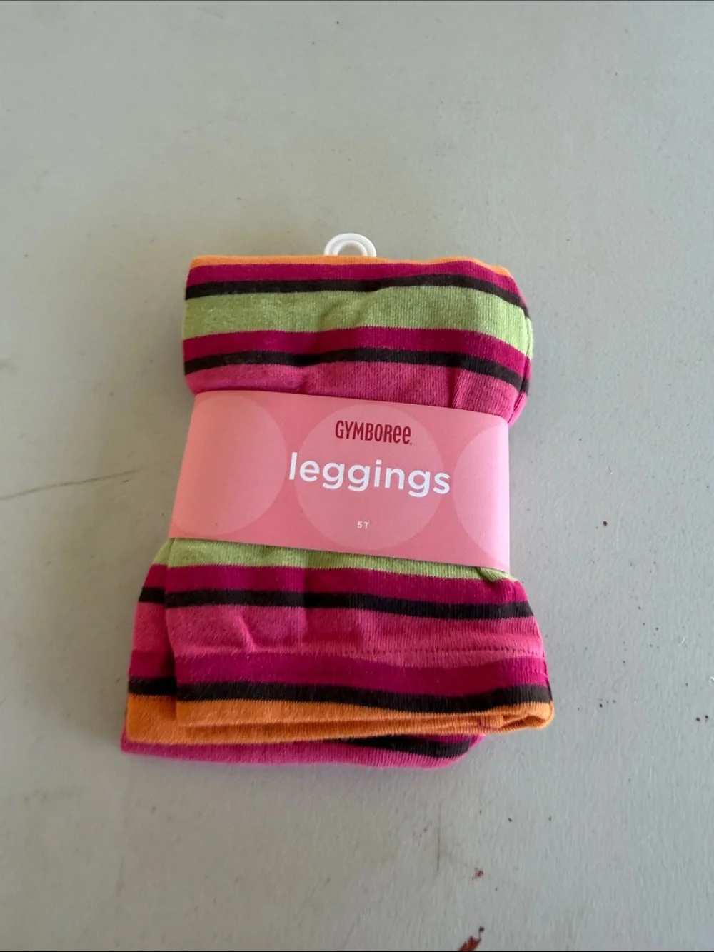 NWT Gymboree Pink Green Orange Striped Kids Leggings